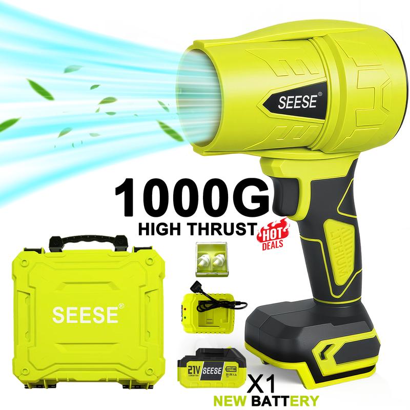SEESE Cordless Turbo Jet Blower – Handheld Air Duster for Car Drying, Snow, Garden & Home, Perfect Gift