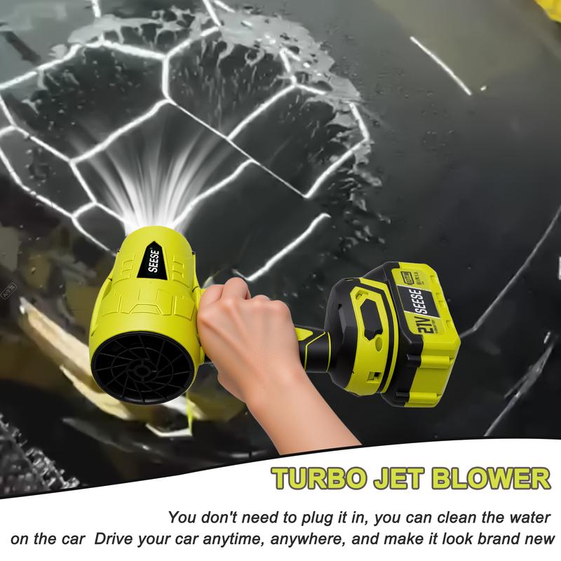 SEESE Cordless Turbo Jet Blower – Handheld Air Duster for Car Drying, Snow, Garden & Home, Perfect Gift