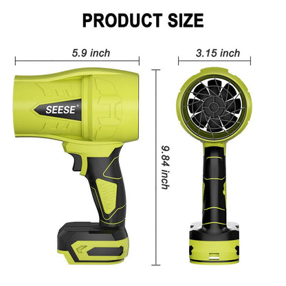 SEESE Cordless Turbo Jet Blower – Handheld Air Duster for Car Drying, Snow, Garden & Home, Perfect Gift
