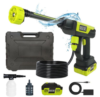 SEESE Portable Cordless Pressure Washer – Includes Single Charger Base, Ideal for Car, Home & Garden Use